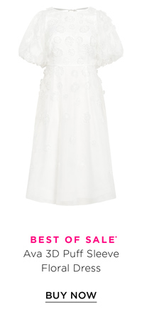 Shop the Ava 3D Puff Sleeve Floral Dress