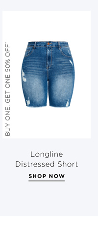 Shop the Longline Distressed Short