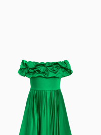 Shop the Mayah Ruffled Neckline Midi Dress