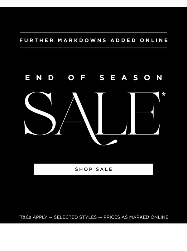 Shop Further Sale* Markdowns Online