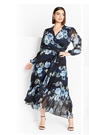Shop Rylie Print Maxi Dress