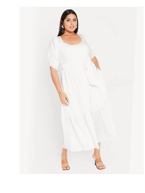 Shop Poppie Puff Sleeve Maxi Dress