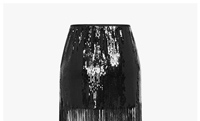 Shop Savanna Tassel Sequin Mini Skirt