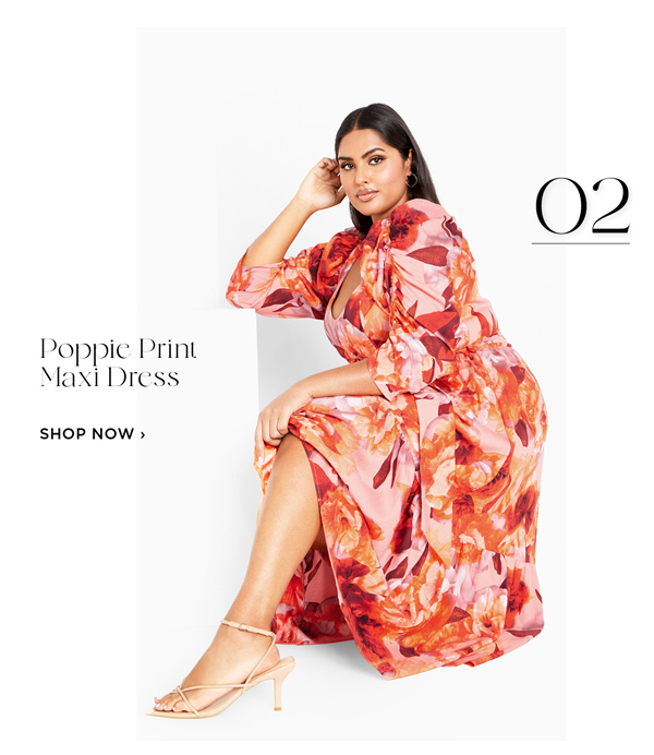 Shop Poppie Print Maxi Dress