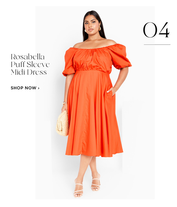 Shop Rosabella Puff Sleeve Midi Dress