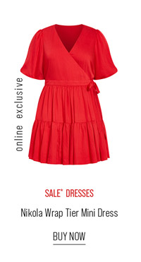 Nikola Wrap Tier Mini Dress