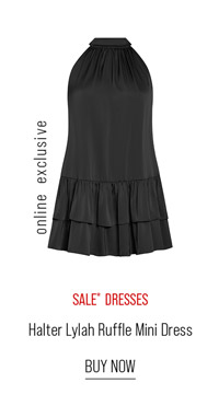 Halter Lylah Ruffle Mini Dress