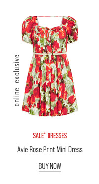 Avie Rose Print Mini Dress