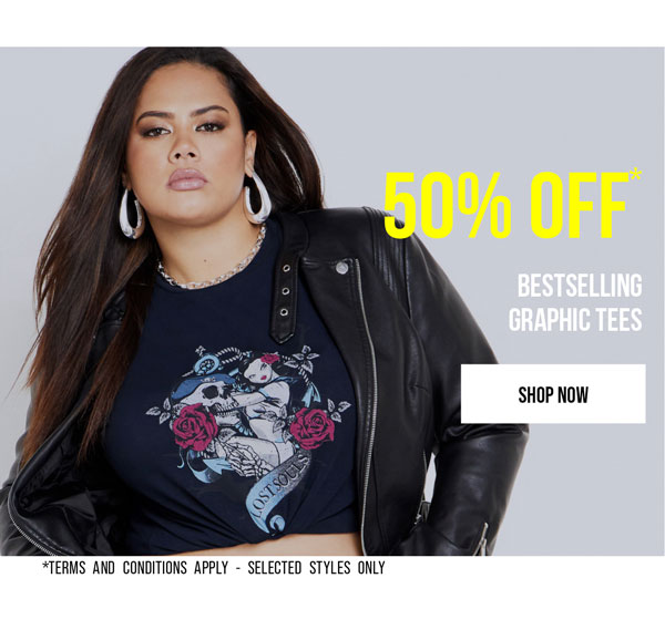 50% Off* Graphic Tees