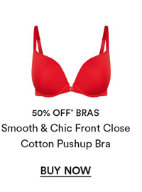 Smooth & Chic Front Close Cotton Pushup Bra