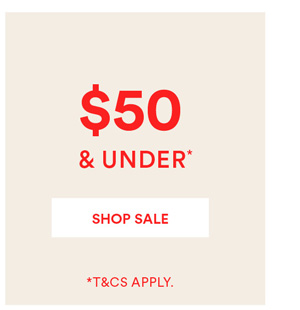 $50 & under* sale