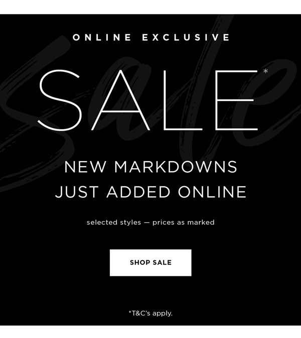 Shop sale