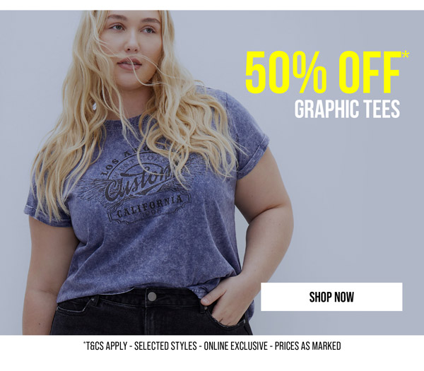 Shop 50% Off* Selected Graphic Tees Online