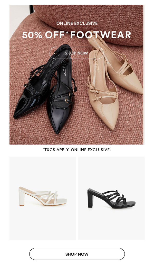 Shop Online Exclusives | 50% Off* Shoes