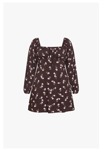 Shop the Aire Field Print Long Sleeve Mini Dress