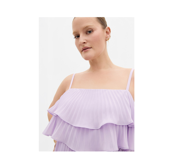 Shop the Aida Ruffle Pleat Maxi Dress