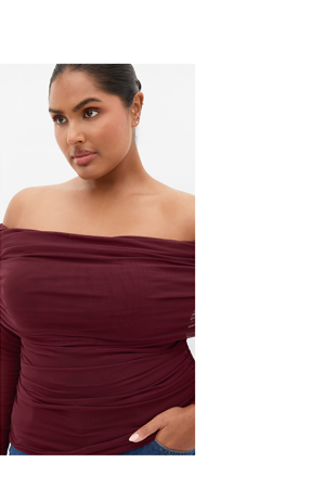 Shop the Dana Mesh Long Sleeve Top