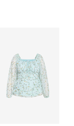 Shop the Ruffle Ditsy Print Top