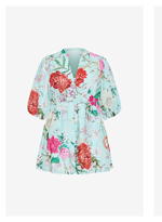 Shop the Flora Print Cotton Mini Dress