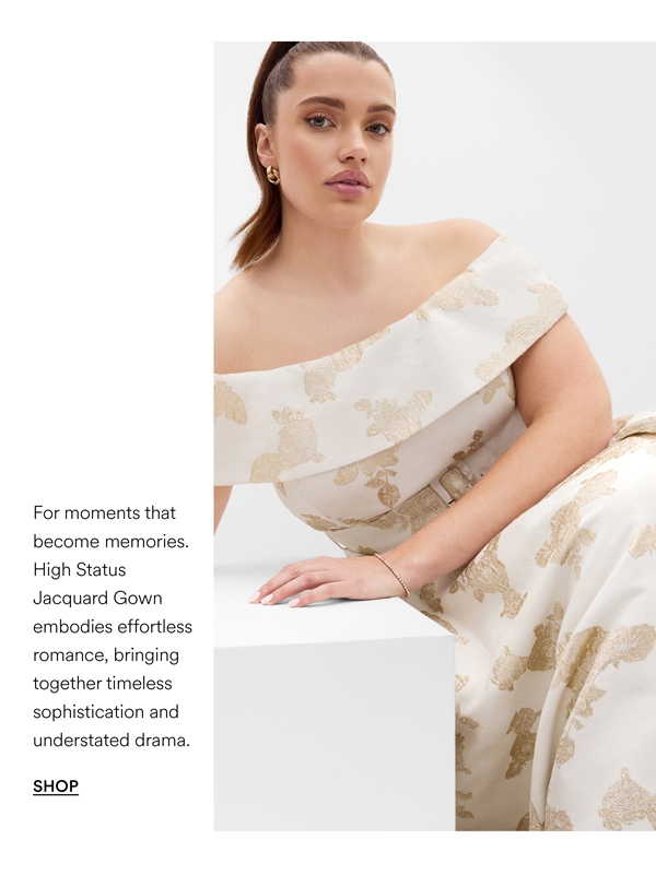 Shop the High Status Jacquard Gown