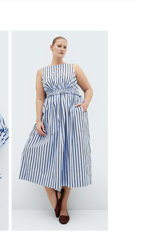 Shop the Anna Choc Stripe Cotton Dress