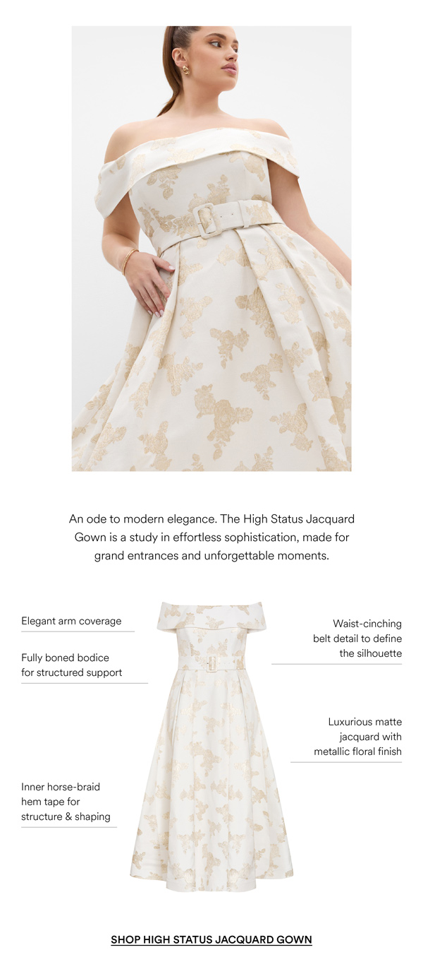 Shop the High Status Jacquard Gown