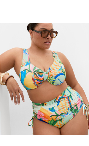 Shop the Positano Print Underwire Bikini Top