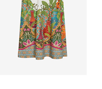 Shop the Paradise Print Shoulder Tie Midi Dress
