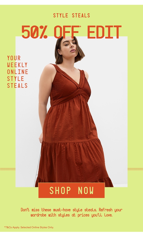 Shop 50% Off* Edit