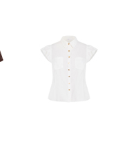 Shop the Kelise Flutter Sleeve Cotton Shirt