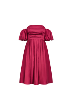 Shop the Rosalee Puff Sleeve Midi Dress