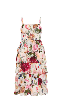 Shop the Daniela Floral Print Ruffle Tier Dress