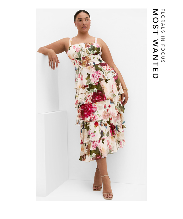 Shop the Daniela Floral Print Ruffle Tier Dress
