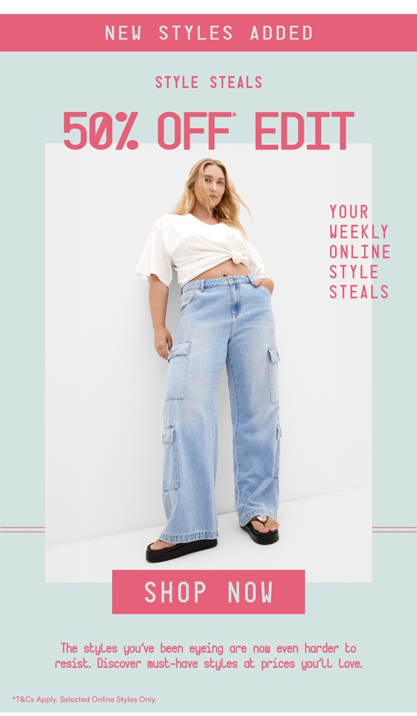 Shop 50% Off* Edit