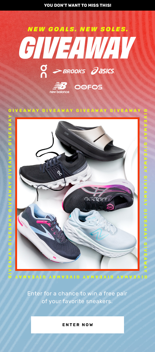 New Goals New Soles Giveaway Enter Now