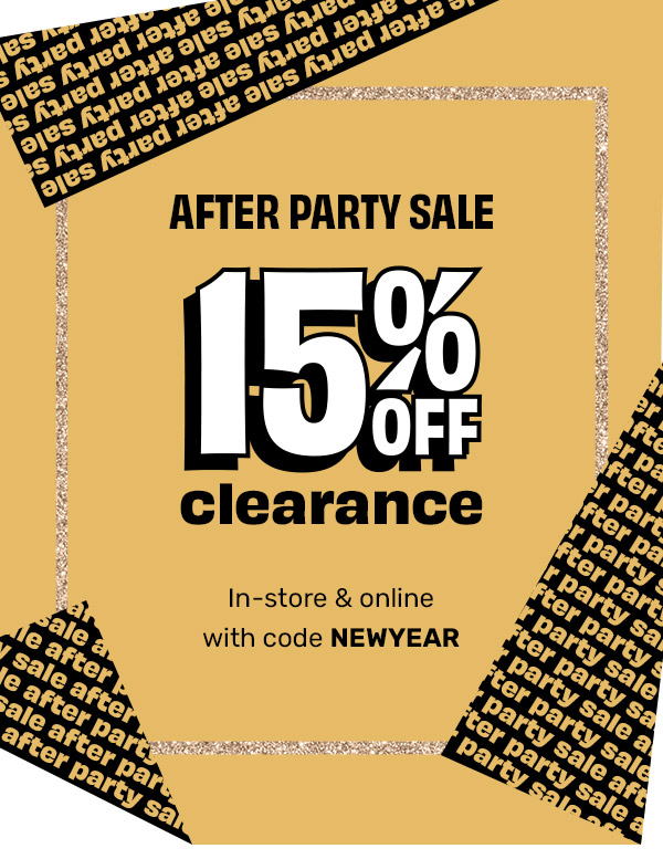 15% OFF clearance with code NEWYEAR
