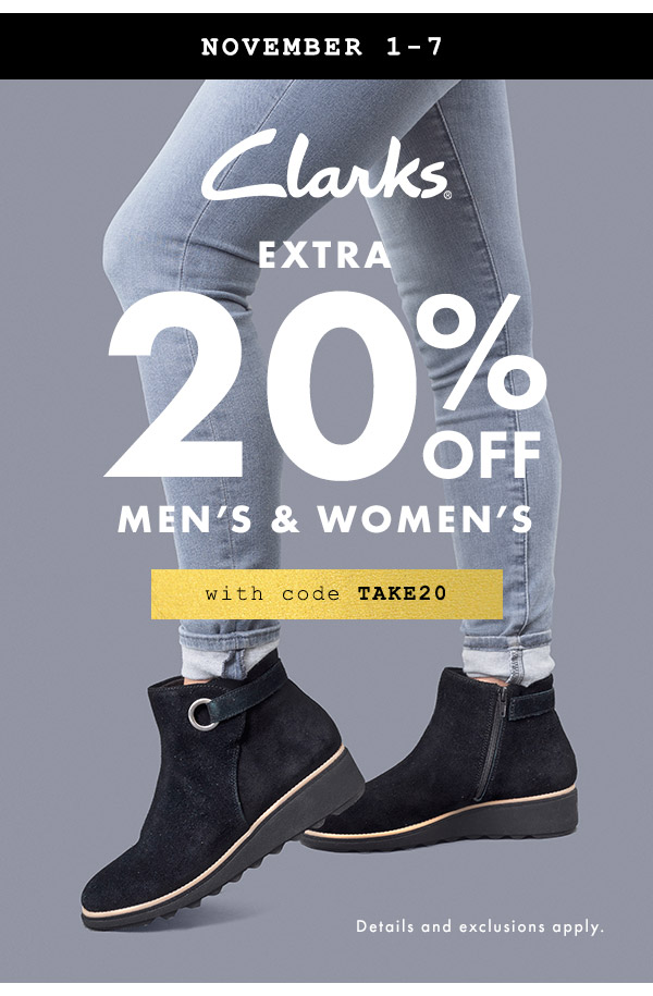 clarks 20 off