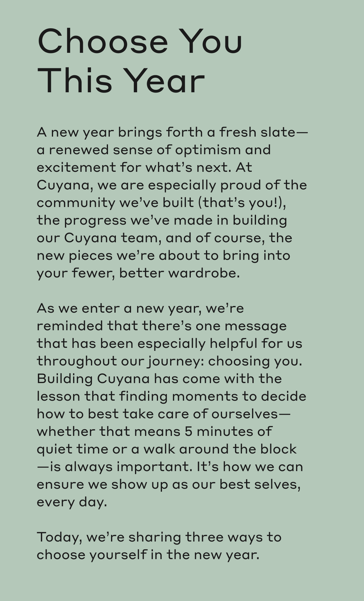 Cuyana: Elevating Your Fewer, Better Wardrobe