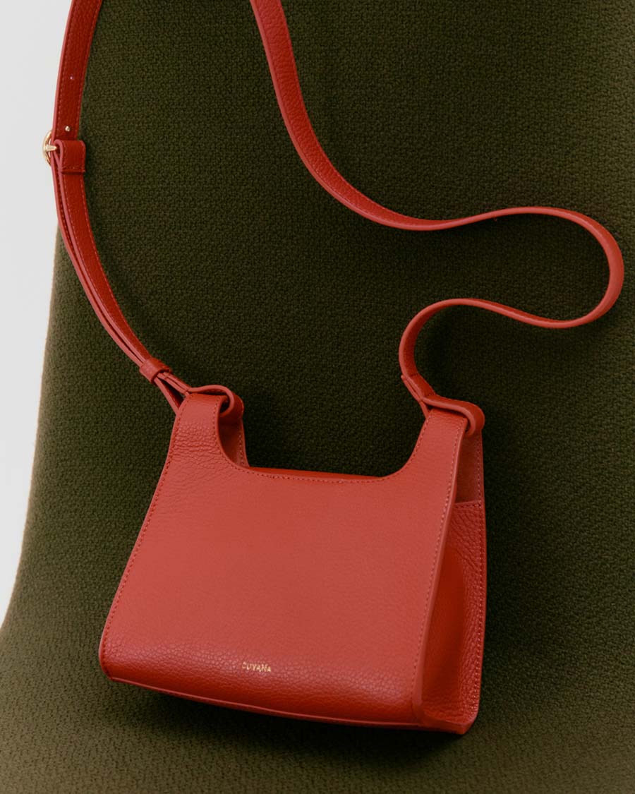 Cuyana Mini Bow Bag - Dark Coral