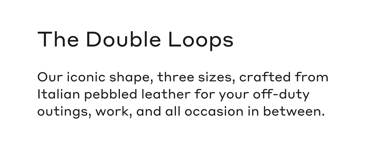 Double Loop Bag – Cuyana