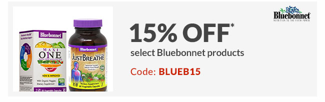 15% off* select Bluebonnet products - Code: BLUEB15
