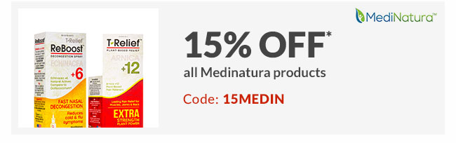 15% off* all Medinatura products - Code: 15MEDIN