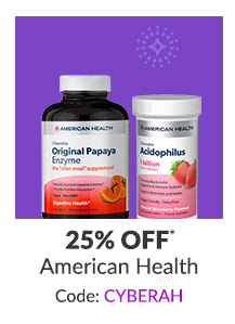 25% off* all American Health products