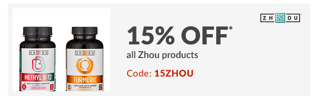 15% off* all Zhou products. CODE: 15ZHOU