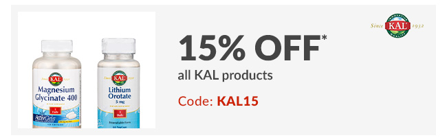 15% off* all KAL products. CODE : KAL15