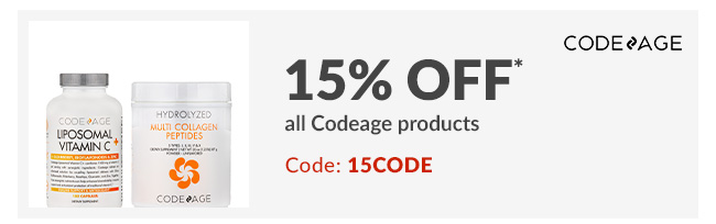 15% off* all Codeage products. CODE: 15CODE