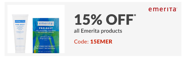 15% off* all Emerita products. CODE: 15EMER