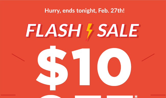 Hurry, ends tonight!