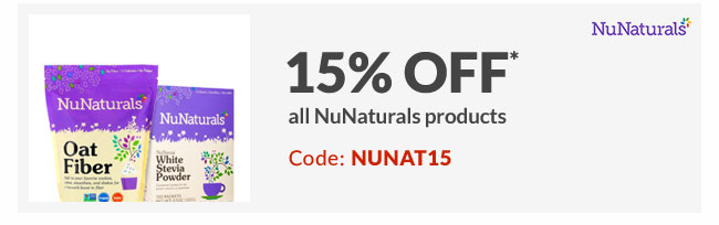 15% off* all NuNaturals products - Code: NUNAT15