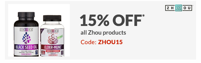 15% off* all Zhou products - Code: ZHOU15